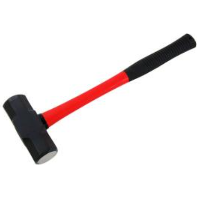 Sledge Hammer 4lb Lump Fibreglass Shaft Rubber Grip Handle Ct0351