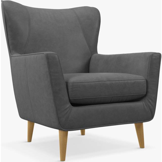 John Lewis Thomas Leather Armchair, Light Leg