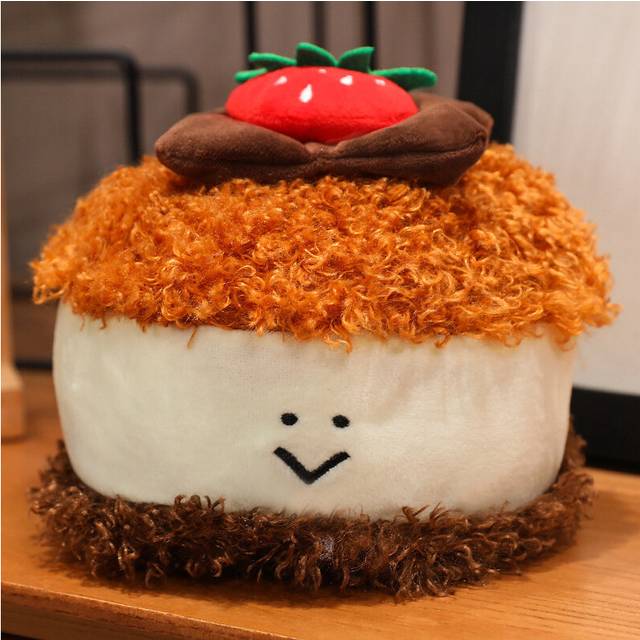 (Brown Chocolate) Chocolate Swiss Roll Macaron Plush Toy Pp Cotton Stuffed Doll Girl Birthday Gift