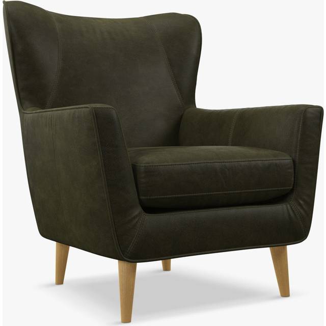John Lewis Thomas Leather Armchair, Light Leg