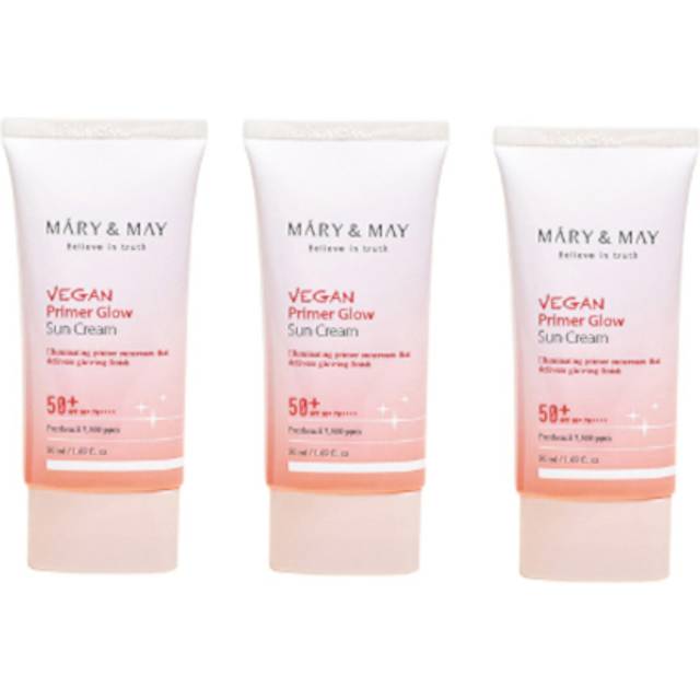 Mary&May - Vegan Primer Glow Sun Cream SPF50+ PA++++ - 50ml (3ea) Set