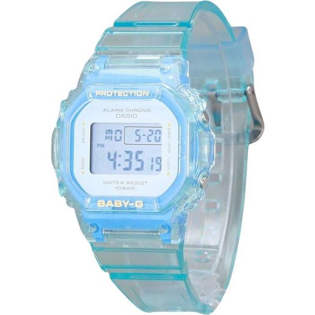 Casio Baby-G Digital Summer Jelly Transparent Light Blue Resin Strap Quartz BGD-565SJ-2 100M Women's Watch