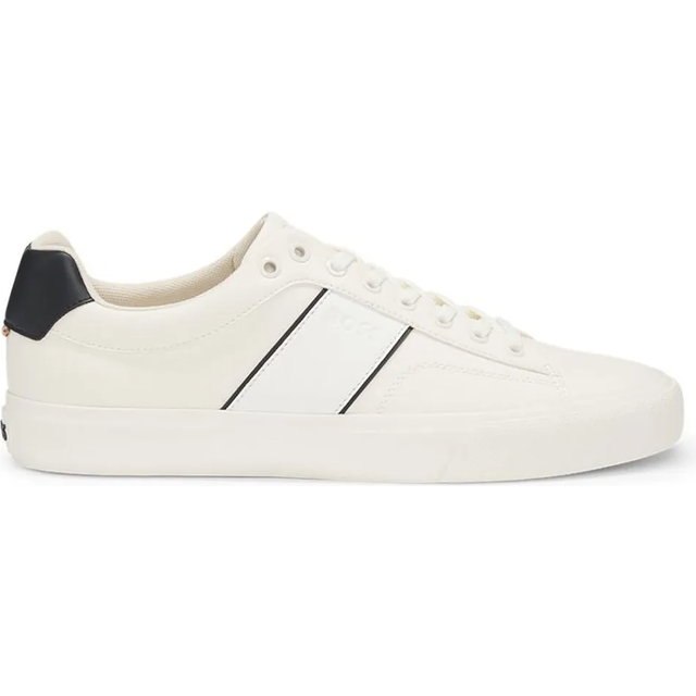 BOSS Herr Aiden Tenn konstläder sneakers med korniga och enkla texturer storlek, Natural106, 43 EU