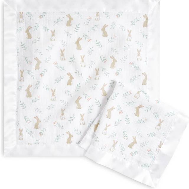 Aden + Anais Pack of 2 Essential Cotton Muslin Security Blankets - Blushing Bunnies (23-19-383)