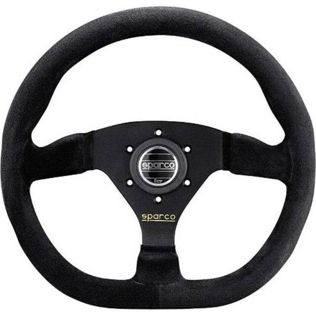 Sparco Universell sportratt "L360 Flat" – svart mocka – diameter 330 mm