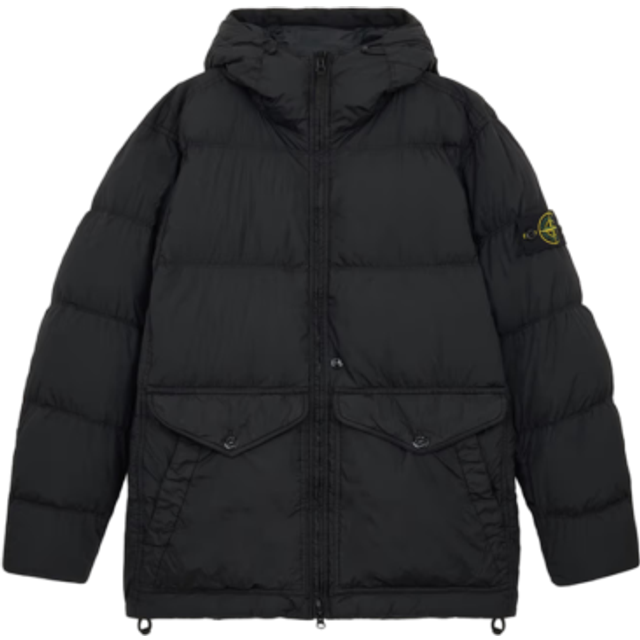Black Quilted Puffer Coat (2XL)