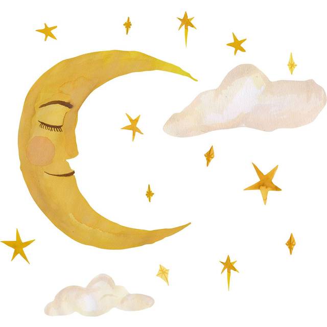That's Mine - Wallsticker Moon Multi - Wallsticker för barn - Moon Multi - Onesize
