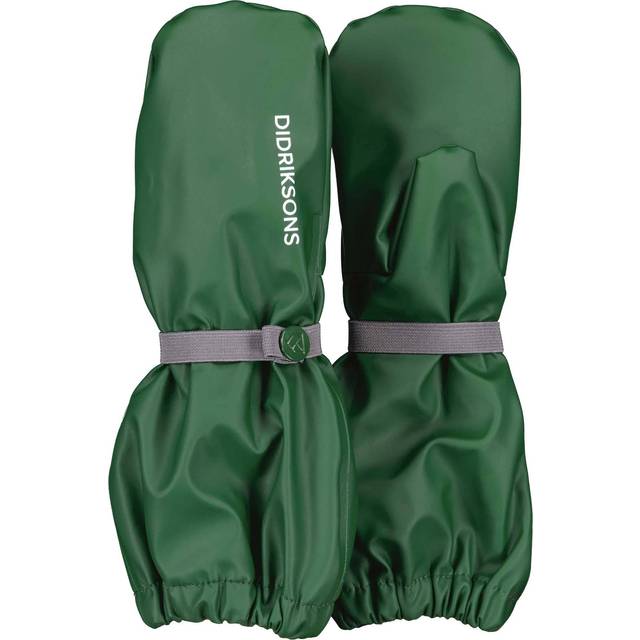 Didriksons Pileglove Fodrade Regnvantar, Pine Green, 0 år