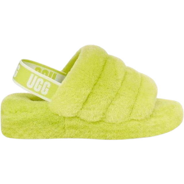 (WMNS) UGG Fluff Yeah Slide 'Key Lime' 1095119-KLM - Lime Green - 6