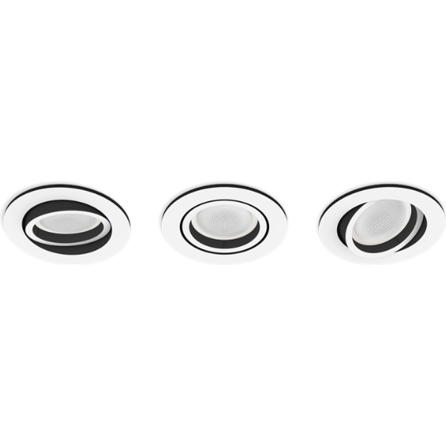 Philips Hue Centura Smart LED Recessed Ceiling Spotlight, Pack of 3, White