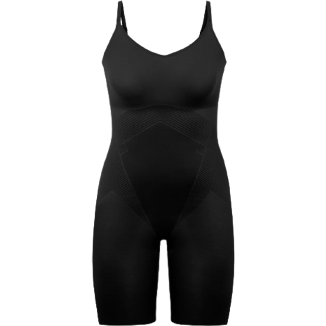 Invisible Shaping Mid-Thigh Bodysuit - VERY BLACK - X-Small
