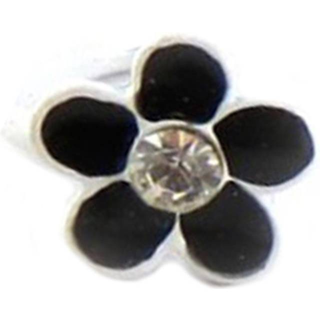 Les Trésors De Lily [R8356] - Children's ring 'Le Monde de Coralie' blue (flower) - 13 mm black