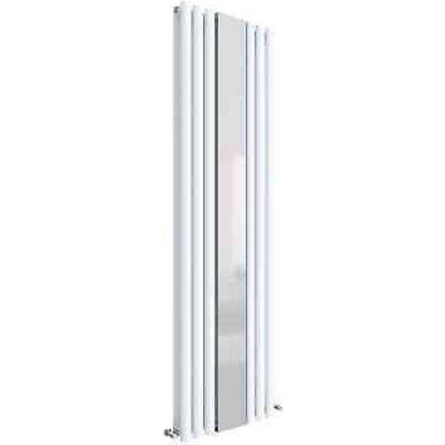 Vertical Double Panel Radiator with Mirror - 1800mm x 499mm - 4006 BTU - Gloss White