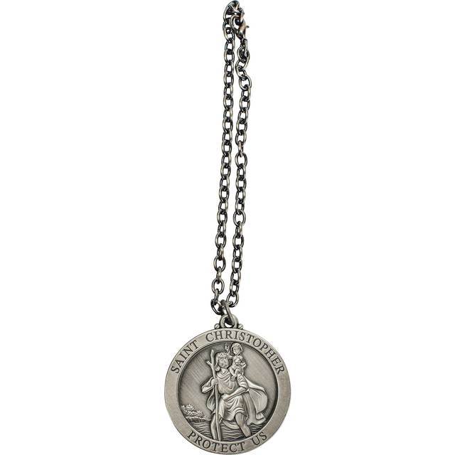 Dicksons Saint Christopher Protect Us Silver Tone 7 Inch Zinc Alloy Me