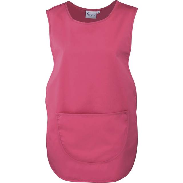 (S, Fuchsia) Premier Ladies/Womens Pocket Tabard / Workwear (Pack of 2)