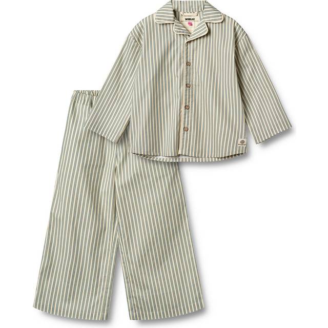 Wheat Pyjamas - 2-delad - Bebbo - Soft Stripe - Wheat - 3 år (98) - Pyjamas 2-delad