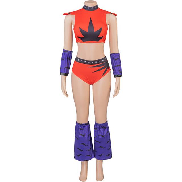 (S) Roxy Wolf Cosplay Crop Top Panties Combat Suit