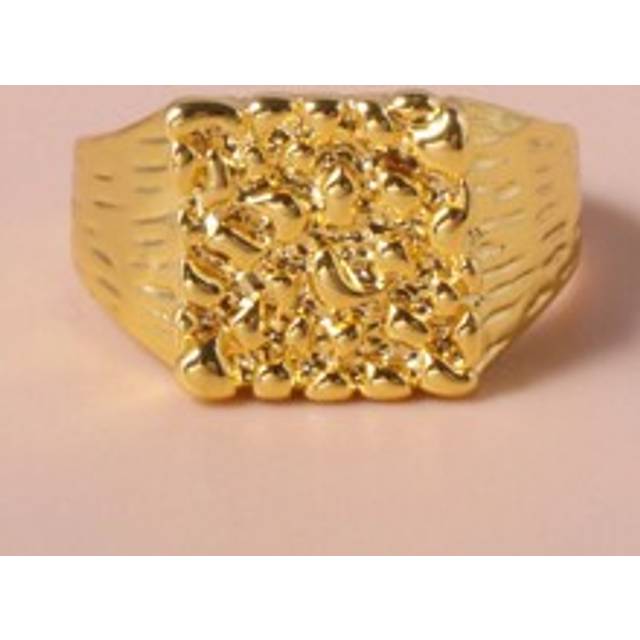 1st metallisk enkel guldpläterad lättnadsyta för män Ring (7,9,6,8,10)
