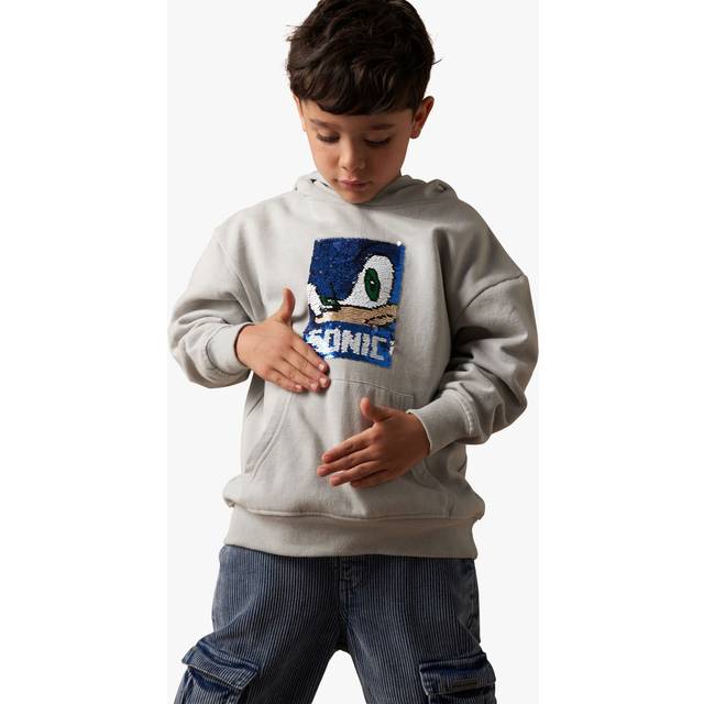 Angel & Rocket Kids' Sonic Sequin Hoodie, Grey