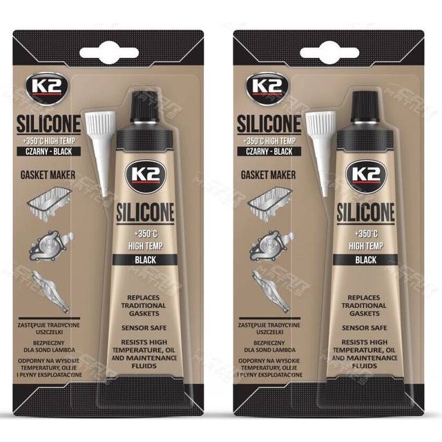 K2 B210 85g Silicone Black Elastic Universal Sealant Sealing +350°c