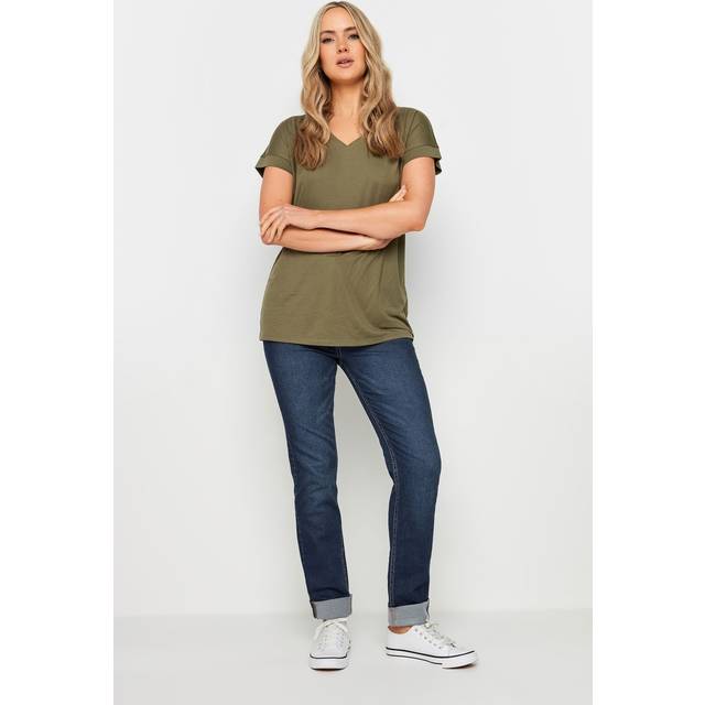 Lts Tall Blue Mid Wash Cigarette Jeans Long > 16 Lts | Tall Women's High Waisted Jeans - Long 16