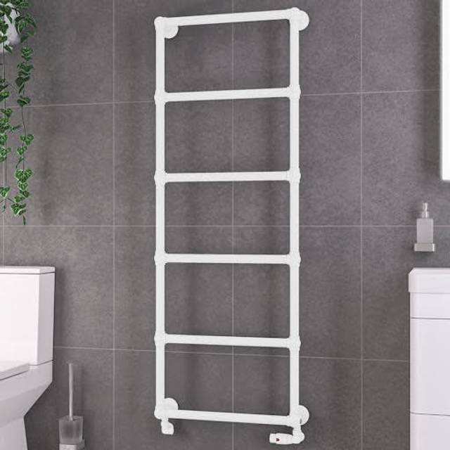 Eastbrook Stour Straight Towel Radiators - Matt White - Various Sizes - 1550mm x 600mm