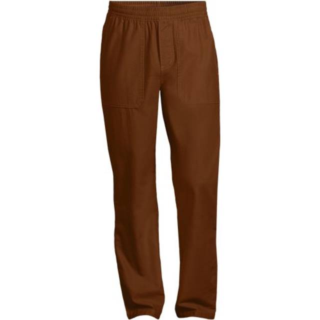 Pull-on Textured Twill Work Trousers - Chocolate - 32S