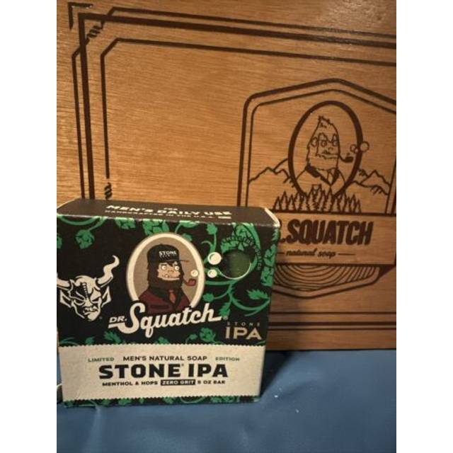 Dr. Squatch All Natural Bar Soap for Men with Zero Grit  Stone IPA  5 Ounce (Pack of 1)