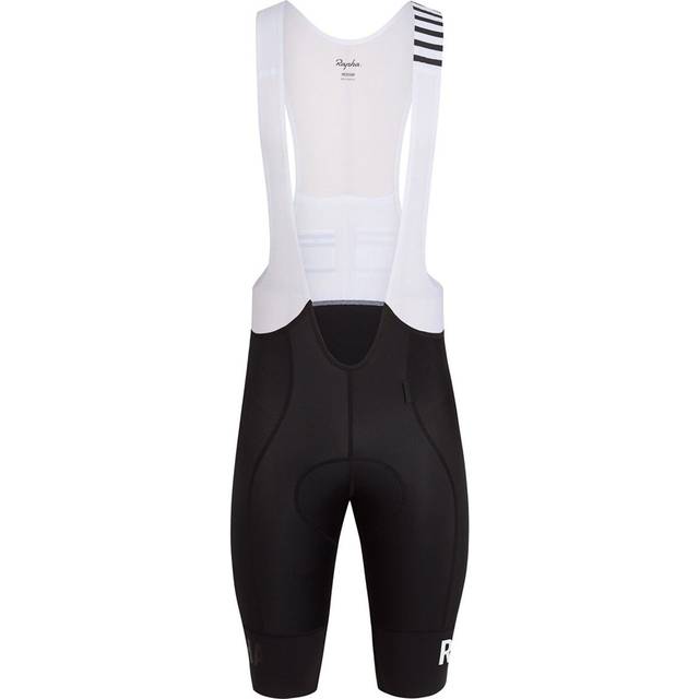 Rapha Men's Pro Team Long Bib Shorts Black/White, Str. L - Svart (L)