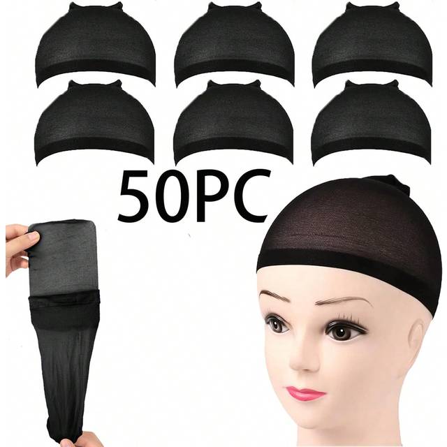 SHEIN Wholesale Wig Caps For Women And Men, Stretchy Nylon Closed-End Hair Net In Black, Brown, Beige, And Transparent Colors