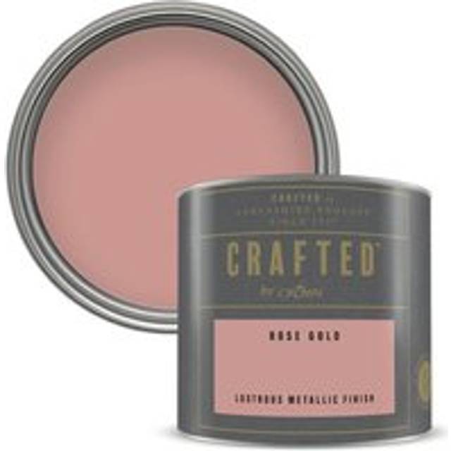 Crown Crafted Lustrous Metallic Emulsion Paint - Rose Gold - 125ml