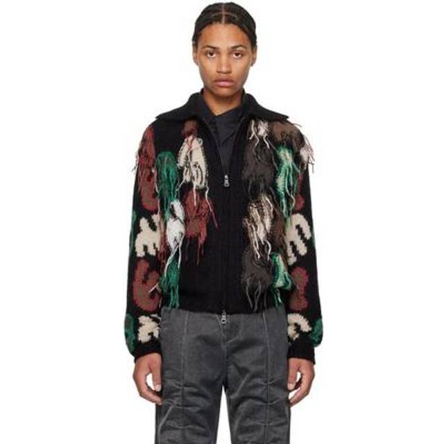 Andersson Bell Black Rainbow Intarsia Sweater - BLACK - S
