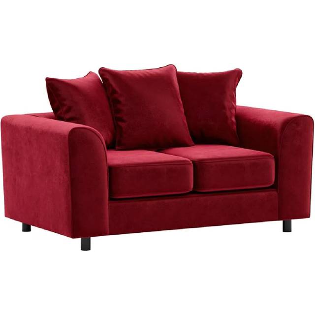 Brooklyn Foam 2 Seater Sofa - Red (80cm H X 150cm W X 85cm D)