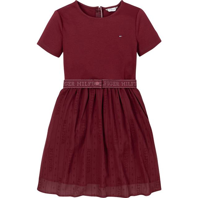 Hilfiger Monotype Belted Tulle Dress