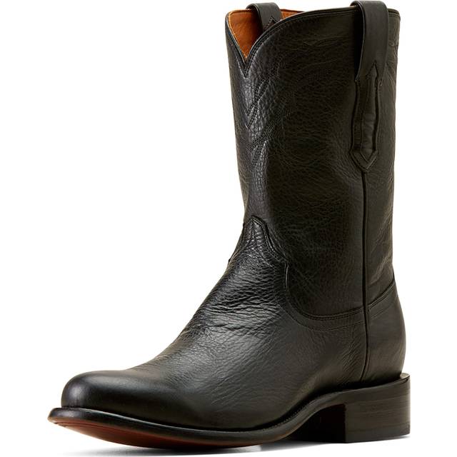 Men's Bench Made Clanton Western Boots in Cool Black Bison, EE Wide Width, Size 9, by Ariat