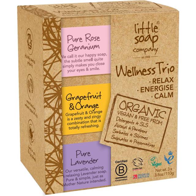 Organics Wellness Trio Soap Gift Set â Vegan, Cruelty Free, No SLS or Parabens Wellness Organics Soap Bars 3 x Hand and Body Soap Bars, Mothers Day