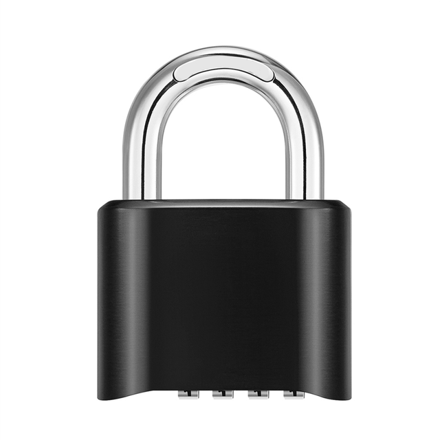 Shackle Combination Lock, Large Outdoor Weatherproof Padlock,Design of Hidden Password,Resettable Lock Short