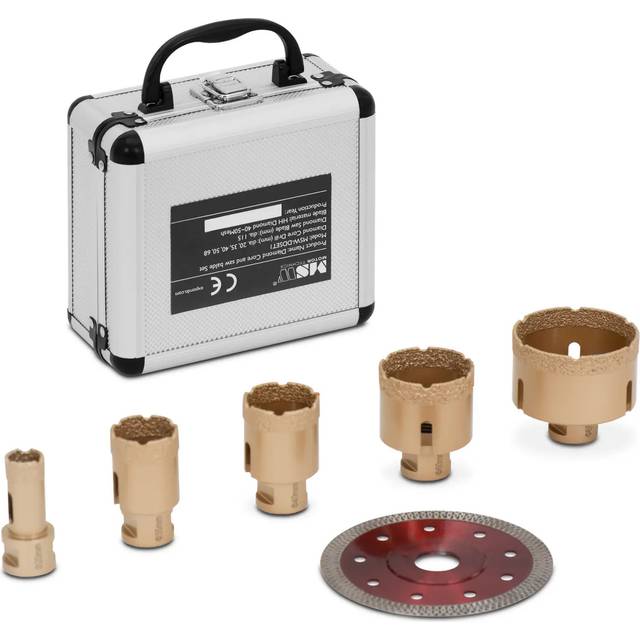 Angle Grinder Diamond Core Drill Bit Set 20/35/40/50/68 mm + 115 mm Cutting Disc