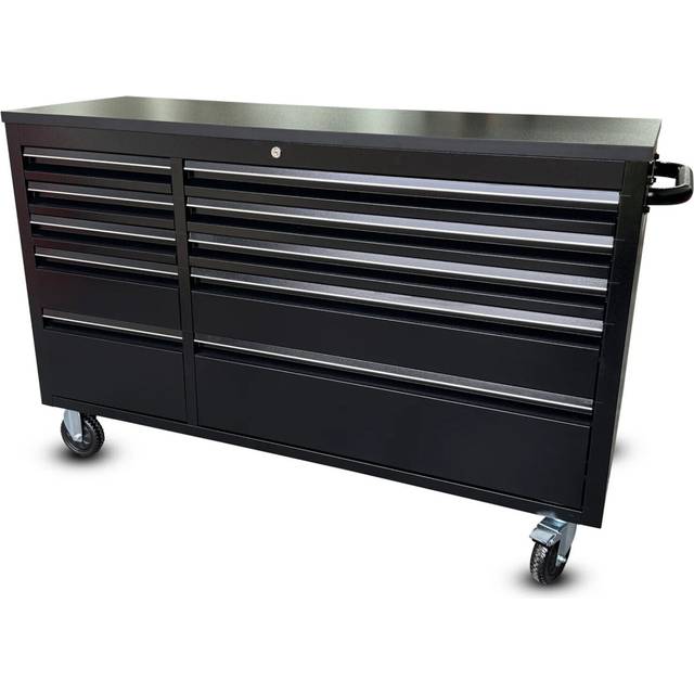 SGS 55in Stainless Steel 10 Drawer Work Bench Tool Box Chest Cabinet