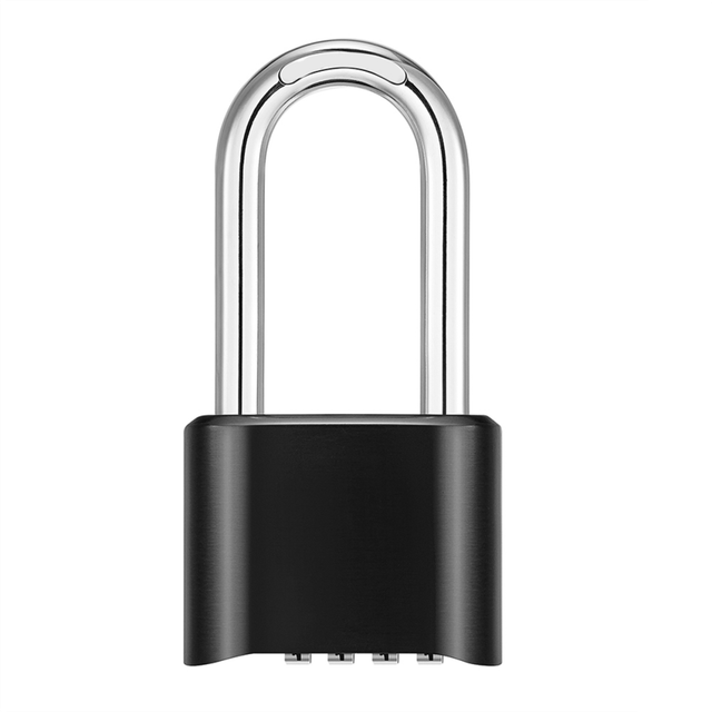 Shackle Combination Lock, Large Outdoor Weatherproof Padlock,Design of Hidden Password, Resettable Lock Long