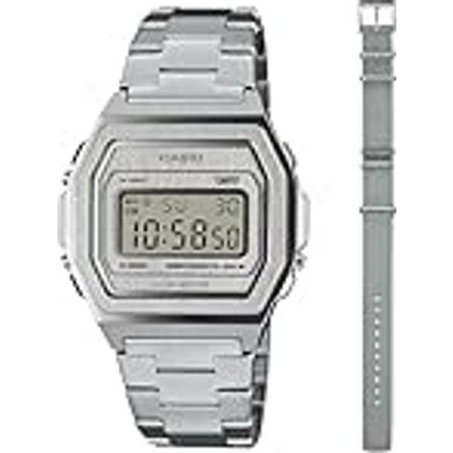 Casio A1000DN-7ER Unisex Digital Watch - Silver Stainless Steel, Interchangeable Bands