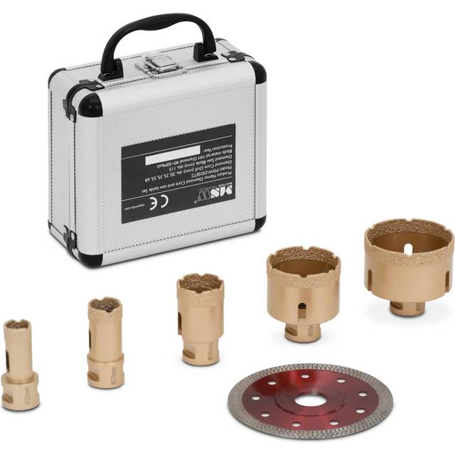 Angle Grinder Diamond Core Drill Bit Set 20/25/35/56/68 mm + 115 mm Cutting Disc