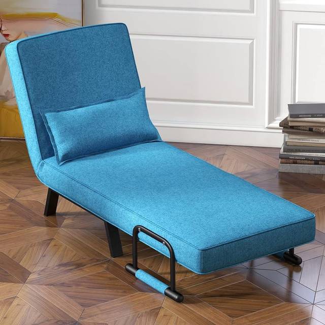 Costway Single Seater Blue Sofa Bed