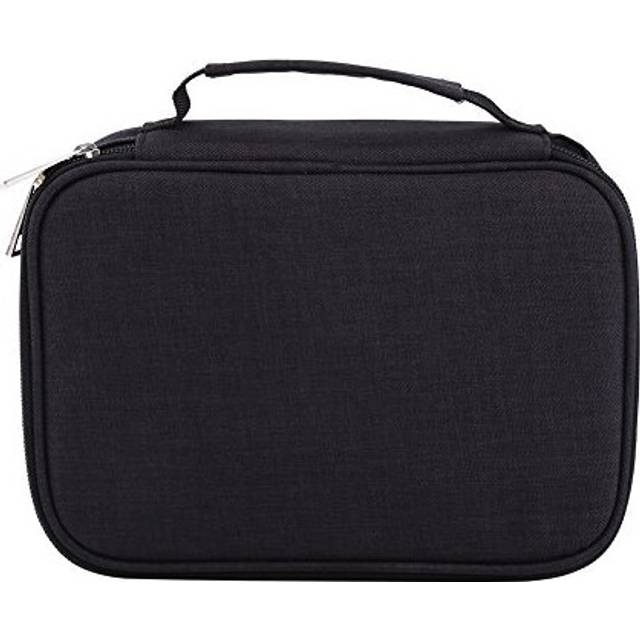 72 Slots Foldable Fabric Pencil Case Large Capacity Zippered Pen Bag Pouch with Handle Strap Multi-Layer Art Pencils Storage Organizer Stationary