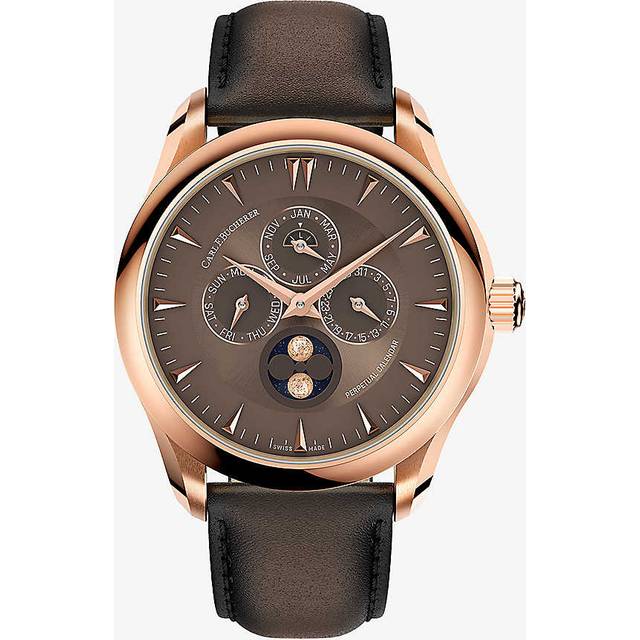 Carl F Bucherer Black 00.10916.03.93.04 Manero Peripheral Perpetual Calendar 18ct Red-gold and Leather Automatic Watch 1 Size - BLACK