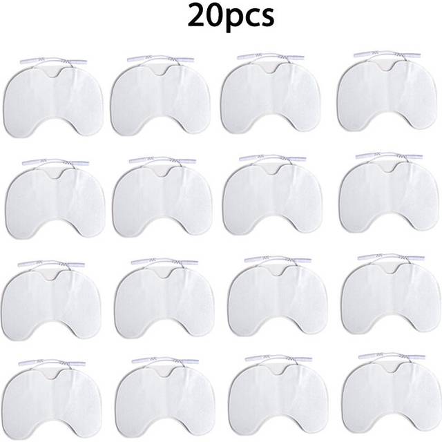 (a-20pcs for knee) 20pcs EMS Tens Electrode Pads Gel Pulse Muscle Stimulator for Back Knee Chest Massage Acupuncture Therapy Physiotherapy Massager
