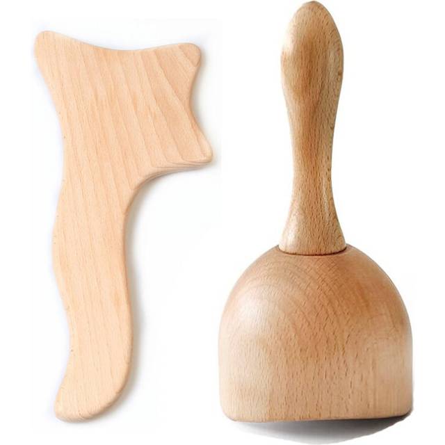 (a-Package 6-2Pcs) Wood Therapy Massage Tool, Maderoterapia Kit, Lymphatic Drainage, For Muscle Pain Relief, Anti-Cellulite,Body Contouring,Shaping