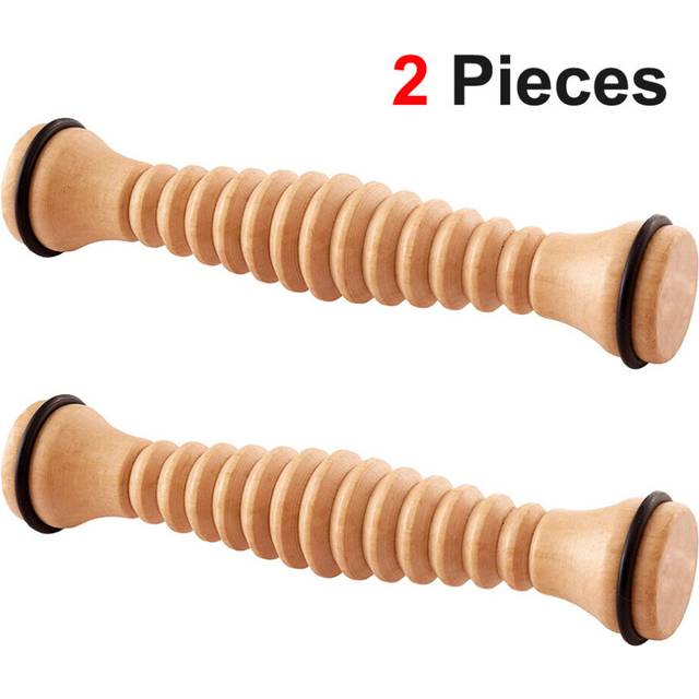 (a-2 Pieces) Wooden Foot Roller, Foot Massager for Plantar Fasciitis, Stress Relief, Relaxation Wood Massge