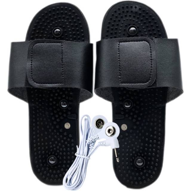 (a-Slippers With Cable) 1 Pair Foot Massager TENS Electrode Massage Slippers for TENS Unit Body Therapy Machine Machine Health Care Muscle Stimulator