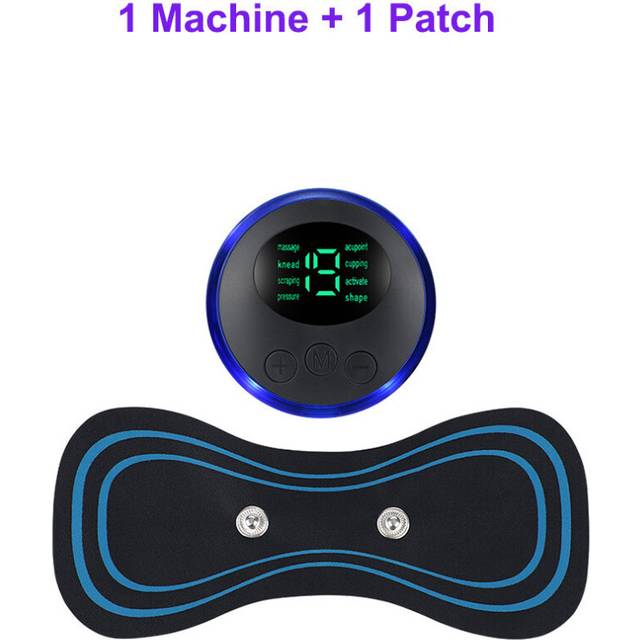 (a-101455-1) Electric Neck Massager 8 Mode EMS Cervical Massage Patch Shoulder Leg Arm Abdominal Pulse Muscle Stimulator Portable Pain Relief